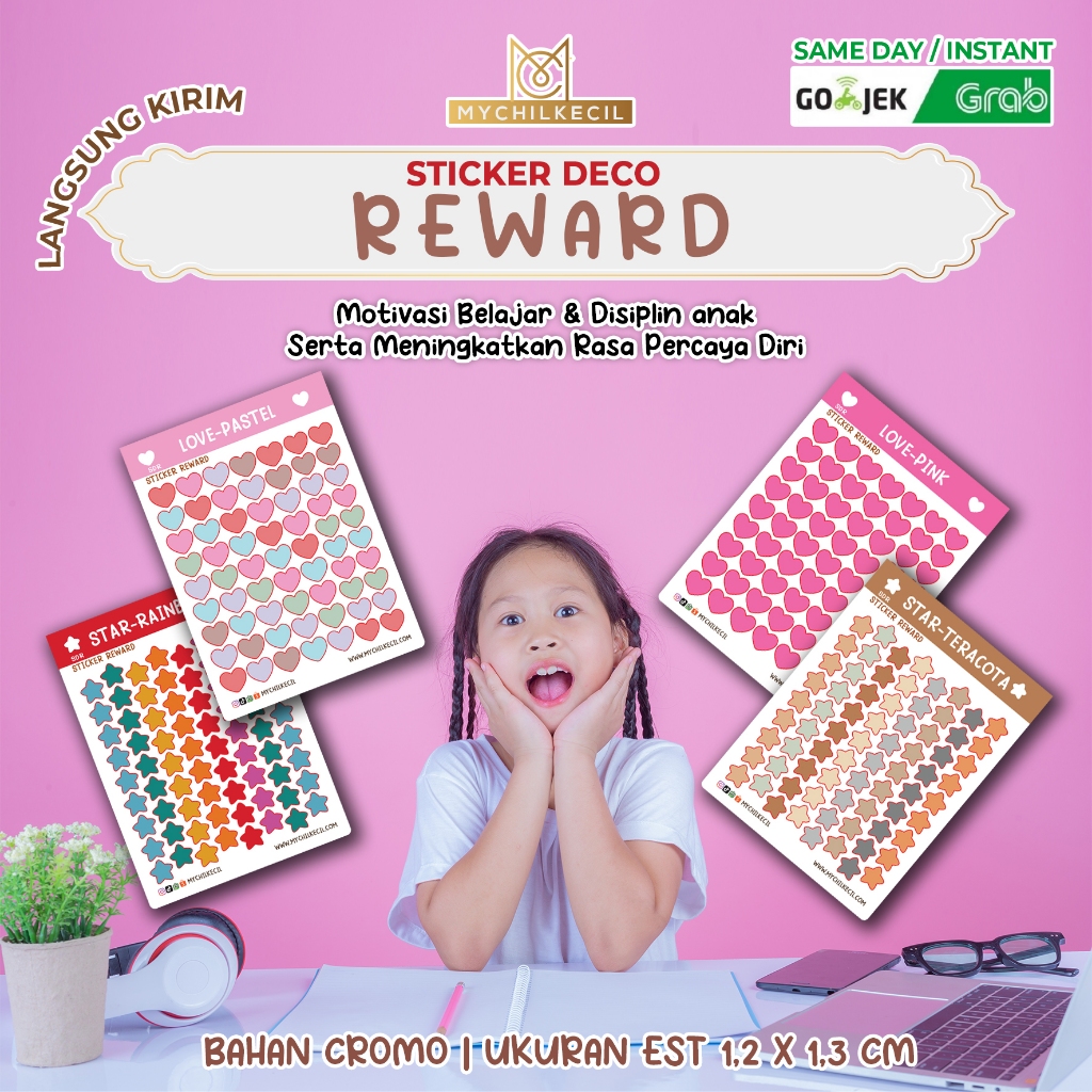 Jual STICKER REWARD | STIKER AESTHETIC | STIKER NILAI | LOVE | STAR ...