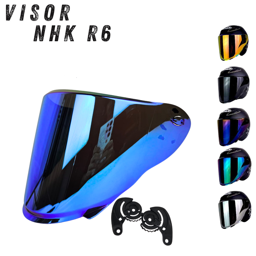 Jual VISOR IRIDIUM NHK R6 | KACA HELM NHK R6 | Shopee Indonesia