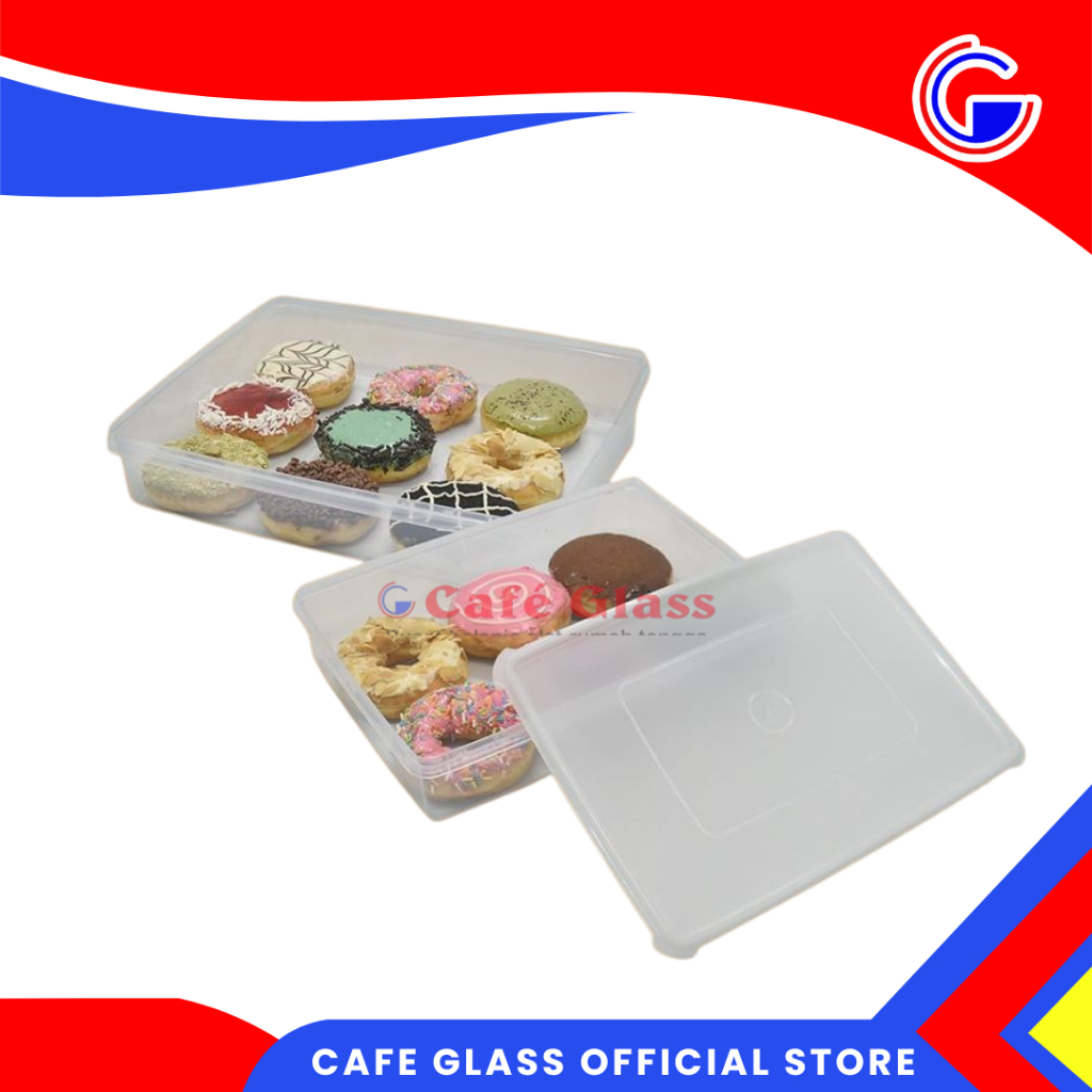 Tempat Donat & Makanan Kering Maspion Plastic Kedap Udara I Donut Tray Sealware I Tempat Penyimpanan Makanan