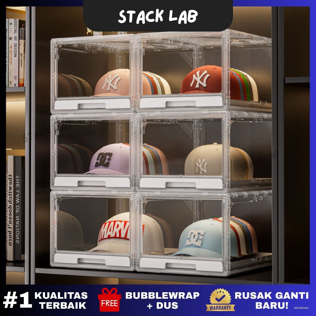 Jual STACK LAB - Kotak Laci Drawer Topi Transparan Akrilik Clear ...