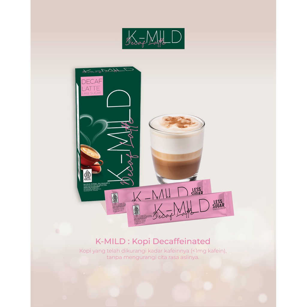 Jual K-MILD Decaf Latte Less Sugar - Minuman Serbuk dengan kopi instan ...