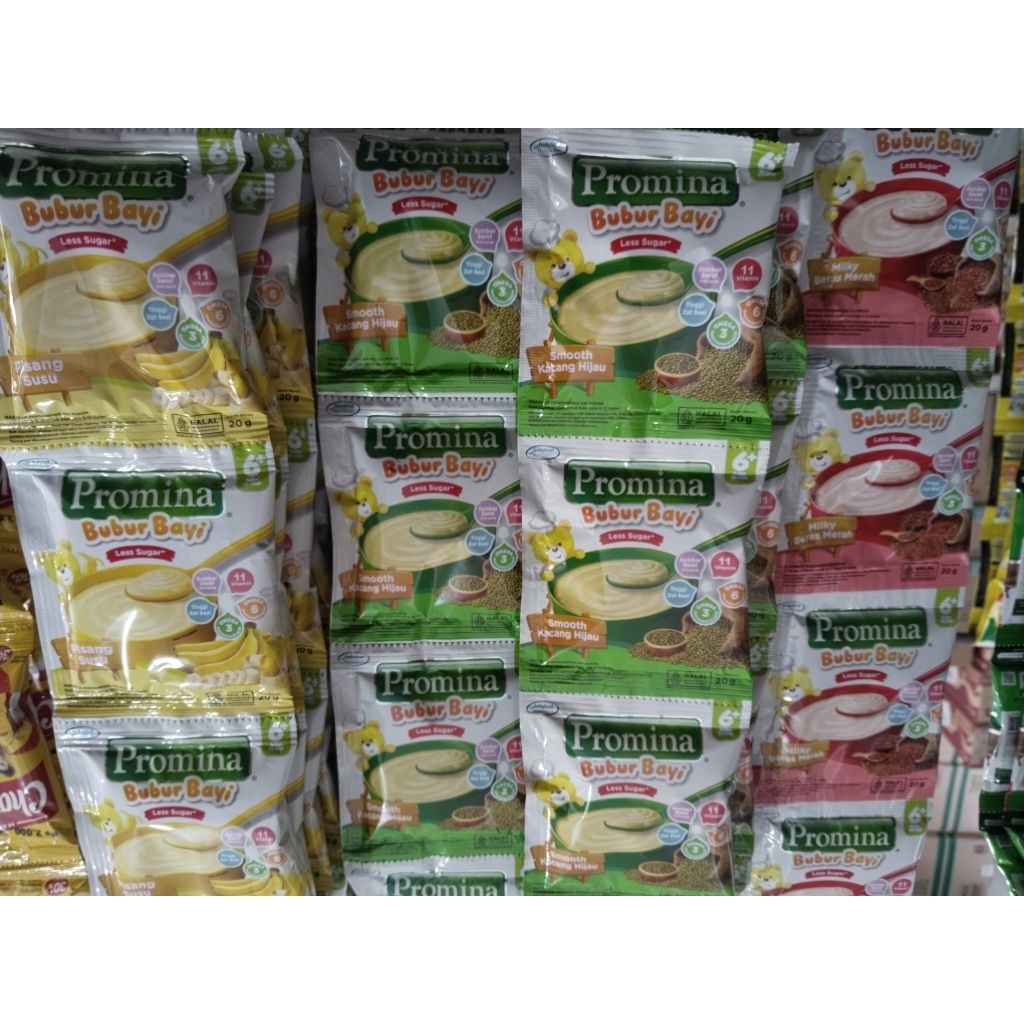 Jual Promina Bubur Bayi Less Sugar 6+ isi 8 Pcs - Rasa Pisang Susu ...