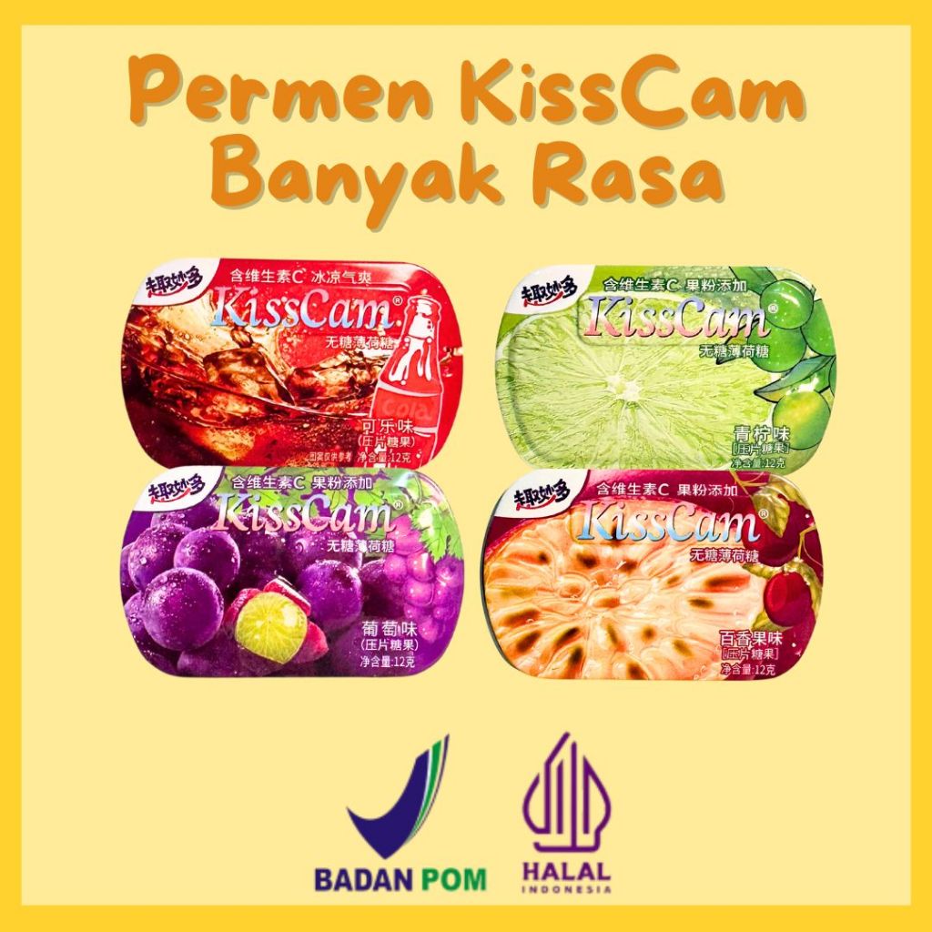 Jual Permen Candy Viral KISSCAM Segar Manis Bebas Gula Permen Aneka ...