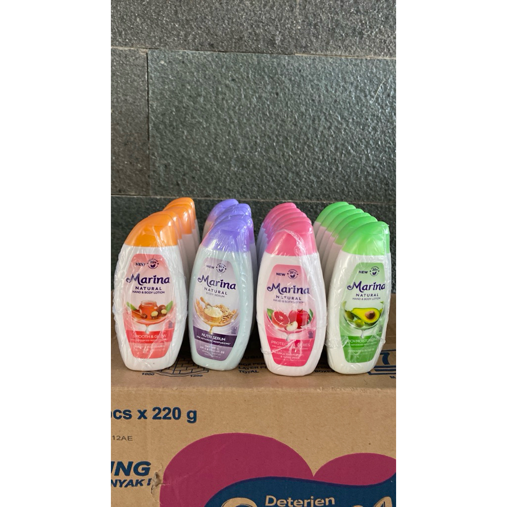 Jual 6 pcs marina henbody ukuran (95ml) | Shopee Indonesia