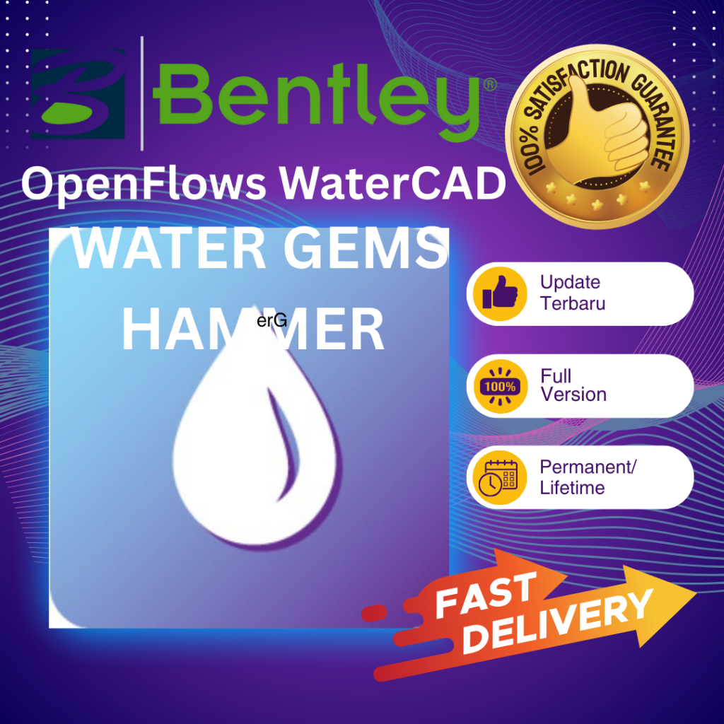 Jual OpenFlows WaterCAD 2024 WaterGEMS HAMMER Garansi WOrk | Shopee ...