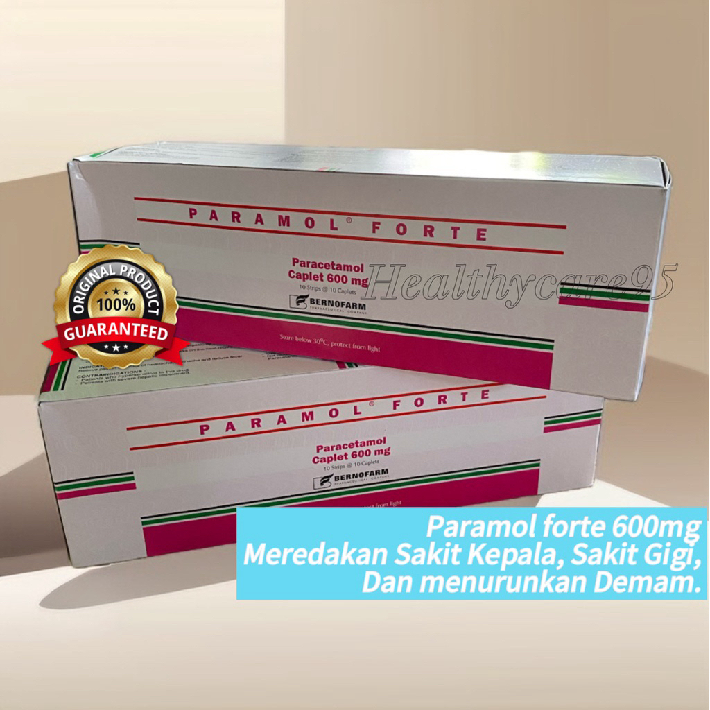 Jual Paramol Forte /Paracetamol 600mg /Meredakan nyeri dan menurunkan ...