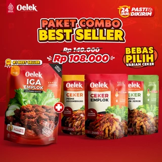 [Paket Combo Best Seller] - Oelek Iga Emplok & Ceker Emplok Tanpa Tulang  Dapat 2 Lauk 200gr / Ceker Mercon Pedas / Iga Emplok / Lauk Siap Saji / Makanan Instant Food / Lauk Sambal