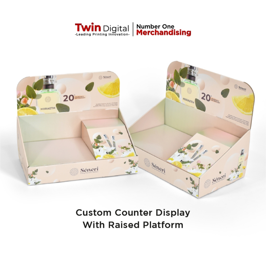 Jual Twindigital Custom Counter Display With Raised Platform - Cetak ...