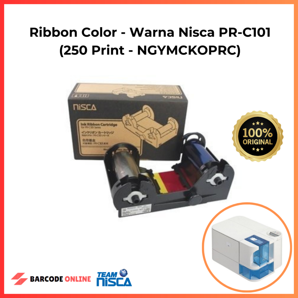 Jual Ribbon Tinta Warna Color Printer Nisca PR-C101 NGYMCKOPRC - 250 ...