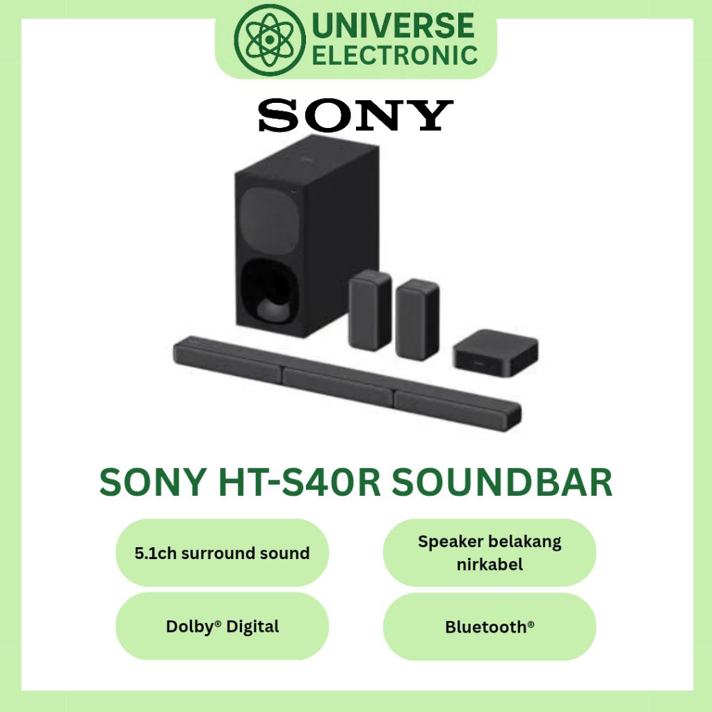 Jual SONY HT-S40R / HTS40R SOUNDBAR WIRELESS REAR SOUND | Shopee Indonesia
