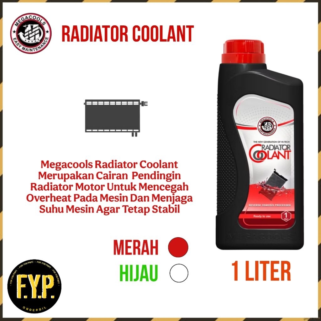Jual Megacools Cairan Air Pendingin Radiator Coolant Warna Merah 1 ...