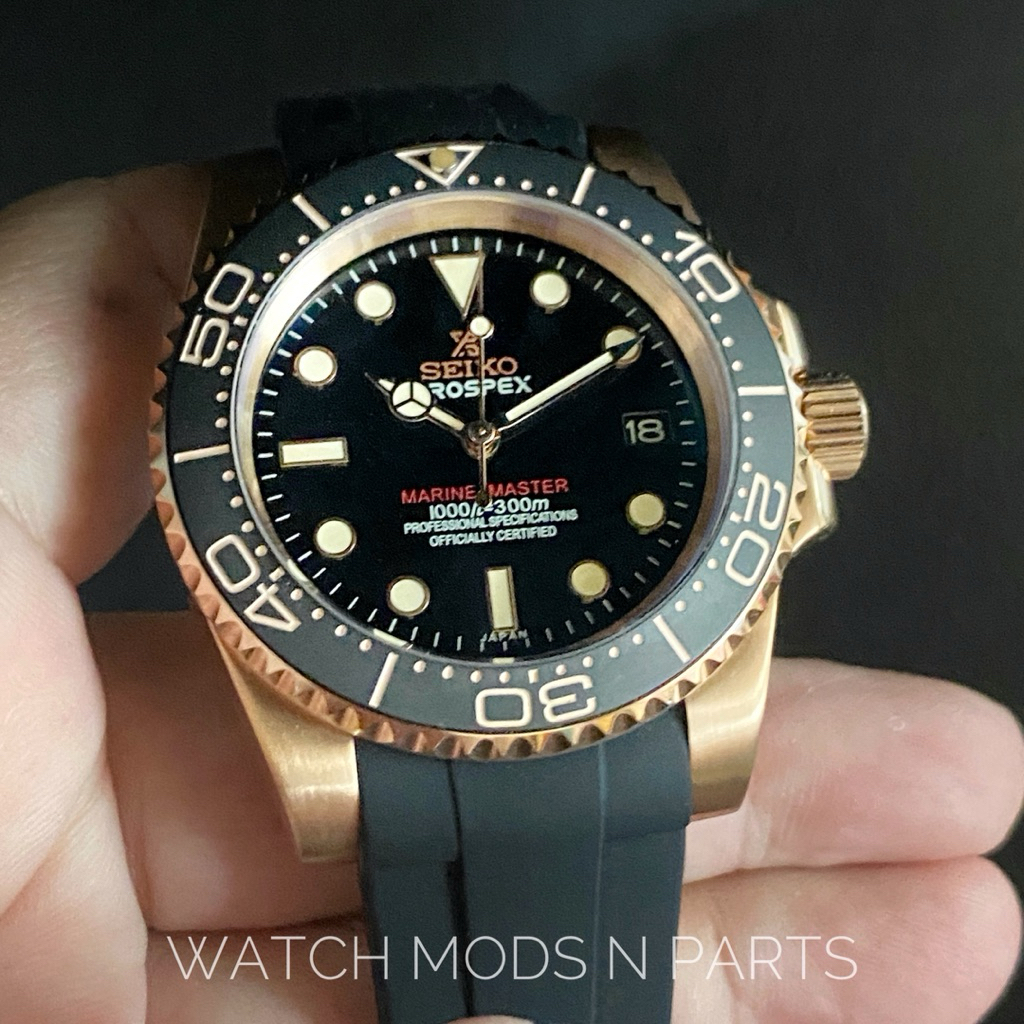 Jual WMNP Seiko Modification 40mm Automatic 4R35B deep black highly ...