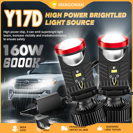 Y17D Lampu Led Mobil Motor 160W Super Terang
