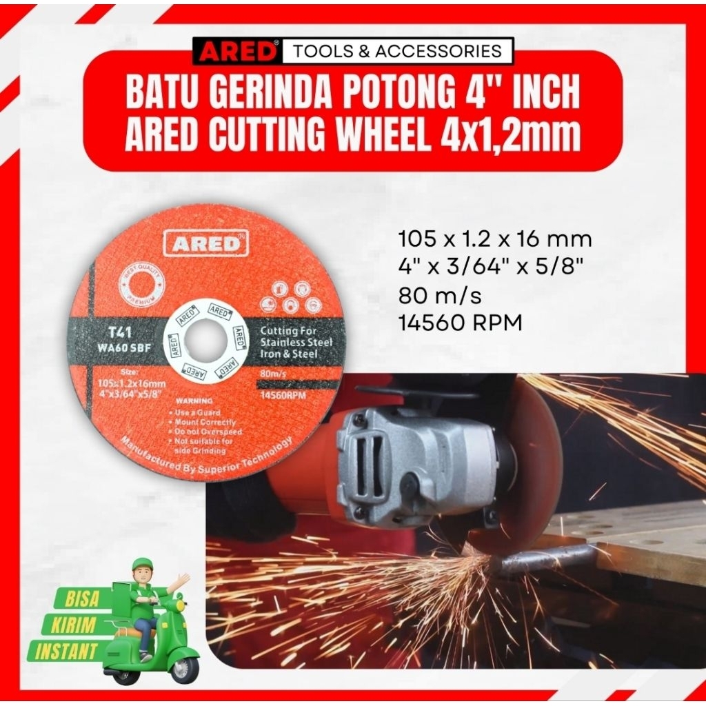 Jual Batu Gurinda Potong 4 inch ARED Cutting Wheel 4