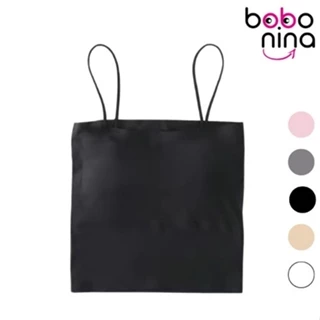 Ninabobo BR103 Tanktop Bra Wanita Crop Top Tali Spagetti Model Seamless Bahan Ice Silk Fashion
