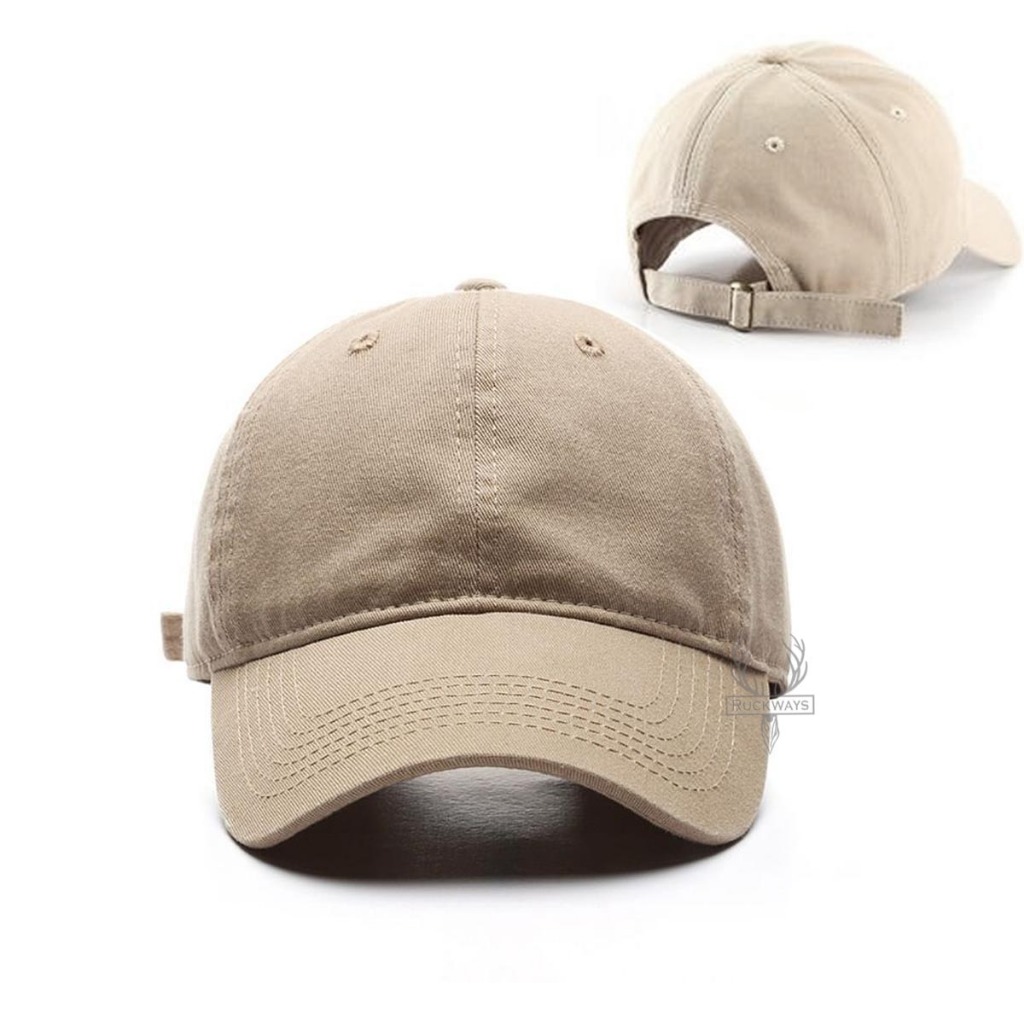 Jual RUCKWAYS - Topi Basseball Cap Solid Bahan Raffel Polos Pria Wanita ...