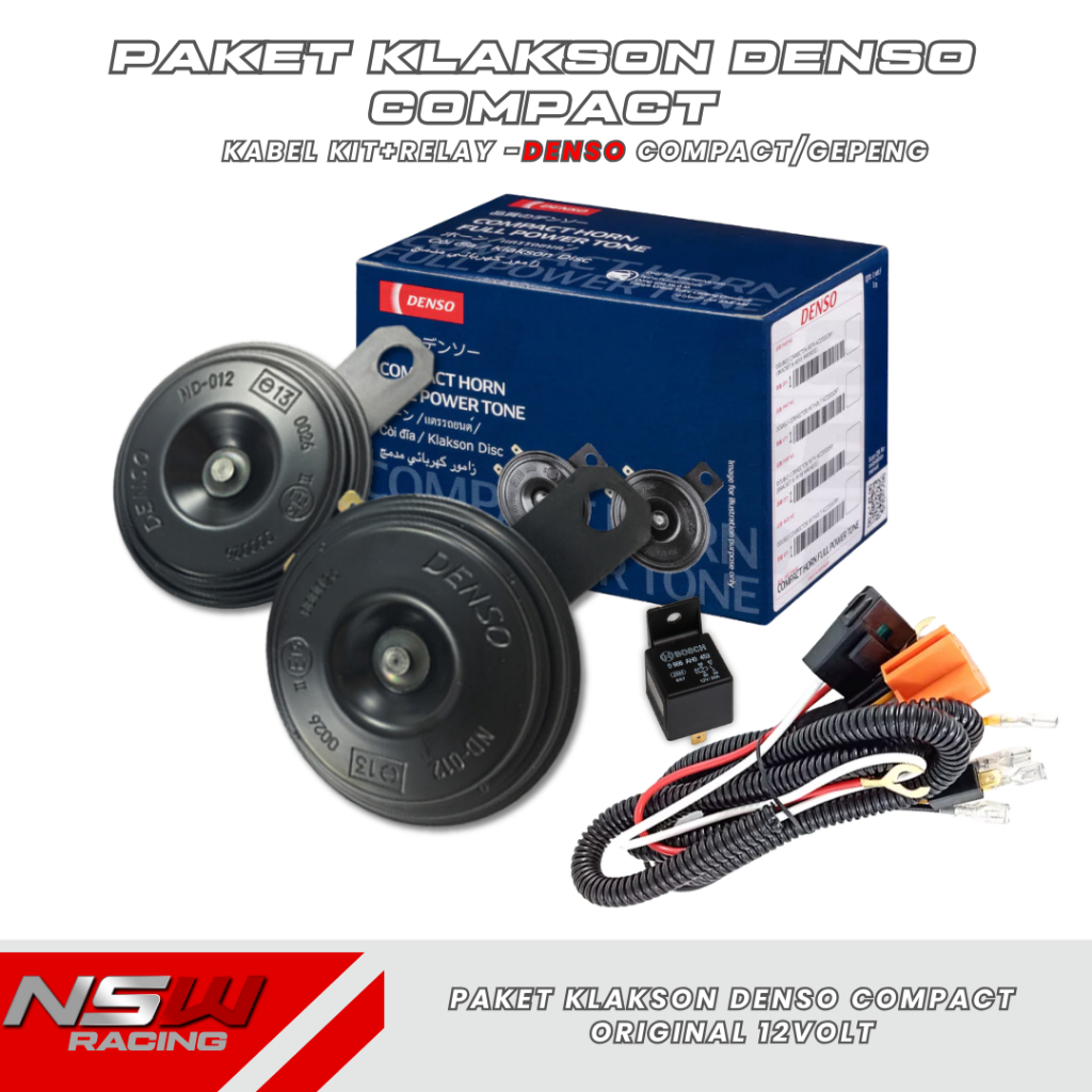 Jual KLAKSON DENSO DISC COMPACT Power Tune 12volt set kabel kit relay ...
