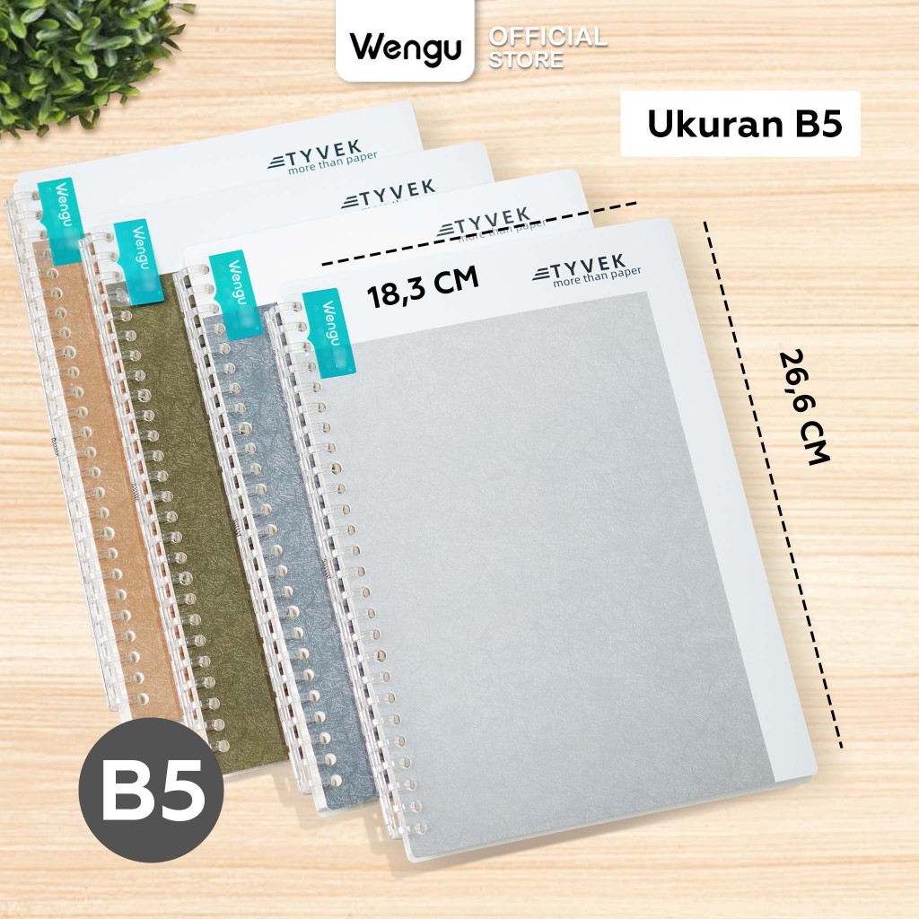 Jual WENGU Binder Notebook Ukuran B5 Bergaris 60 Lembar Refillable Ring ...