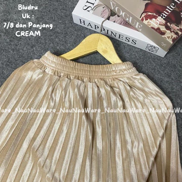 NauNau Rok Plisket Bludru Panjang Dewasa Premium Stylish Elegan
