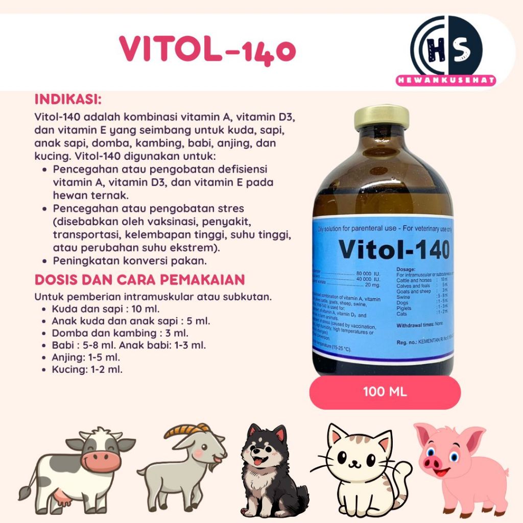 Jual VITOL 140 100 ml Original - Vitamin ADE Untuk Memperbaiki Kondisi ...