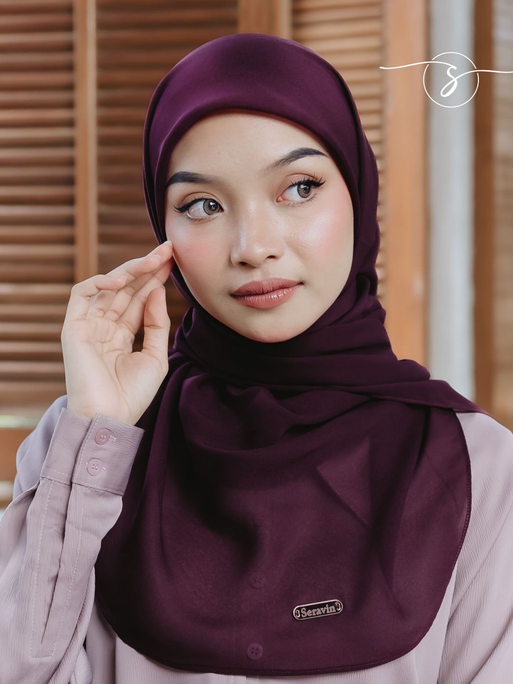 Jual Seravin - Hijab Malay Segi Empat Oval Standar Polycotton Premium ...