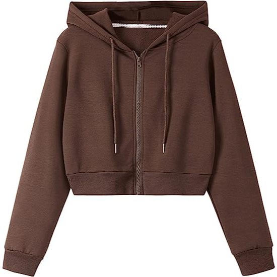 OBLO Crop Hoodie Jacket Jaket Hoodie Crop Zipper Wanita Crop Oversize