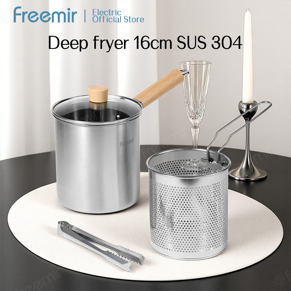 Jual freemir electric Panci Multifungsi Deep fryer 4in1 Stainless steel ...