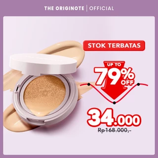 The Originote High Cover Serum Cushion SPF 35 PA++ | Makeup Base Wajah Full Coverage Ringan Velvet To Matte Foundation Tahan Lama UV Protection Make Up Setting Concealer BB Cream Tahan Lama Hasil Akhir Glowing Dan Menyatu Dengan Warna Kulit Tekstur Ringan