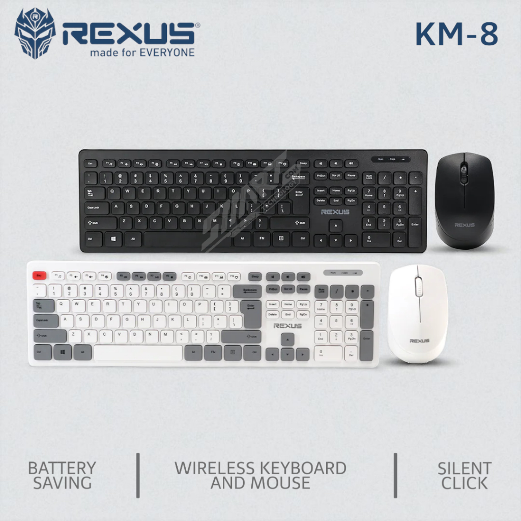 Jual Rexus KM8 Wireless Keyboard & Mouse Combo - Office Use | Shopee ...