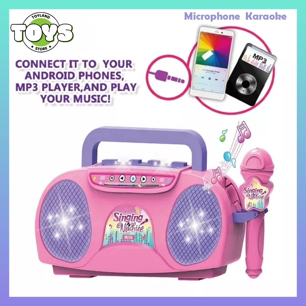 Jual Microphone Karaoke Little Singer Mic Radio Anak Untuk Menyanyi ...