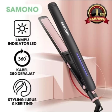 SAMONO Hair Straighter Curler Catokan Rambut Lurus Dan Keriting LED Indikator SW HS20