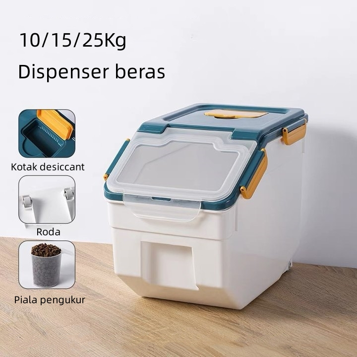Jual Dispenser Beras 25 KG Rice Dispenser Tempat Wadah Penyimpanan ...