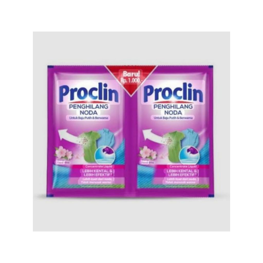 Jual Proclin Penghilang Noda Sachet Kemasan 25ml | Shopee Indonesia