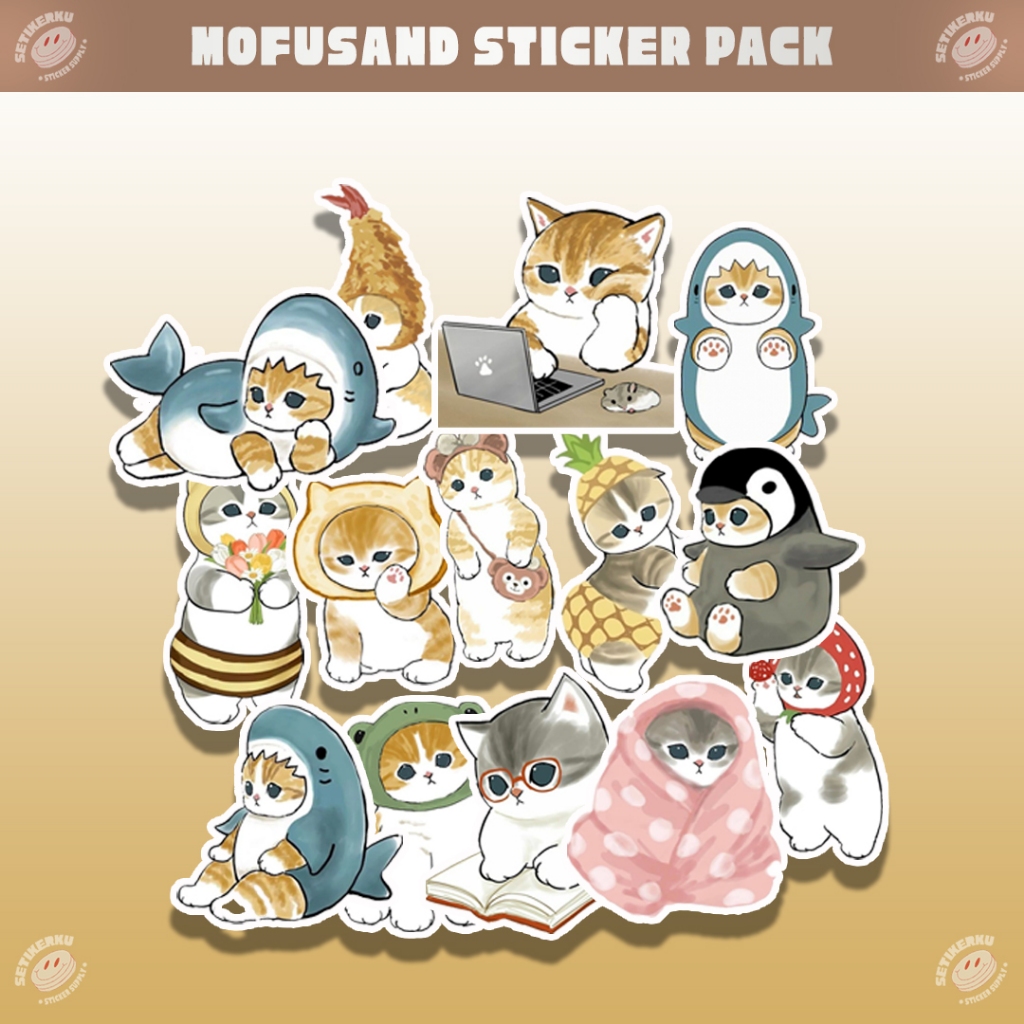 Jual 14pcs MOFUSAND Sticker Pack | stiker mofusand aesthetic laptop ...