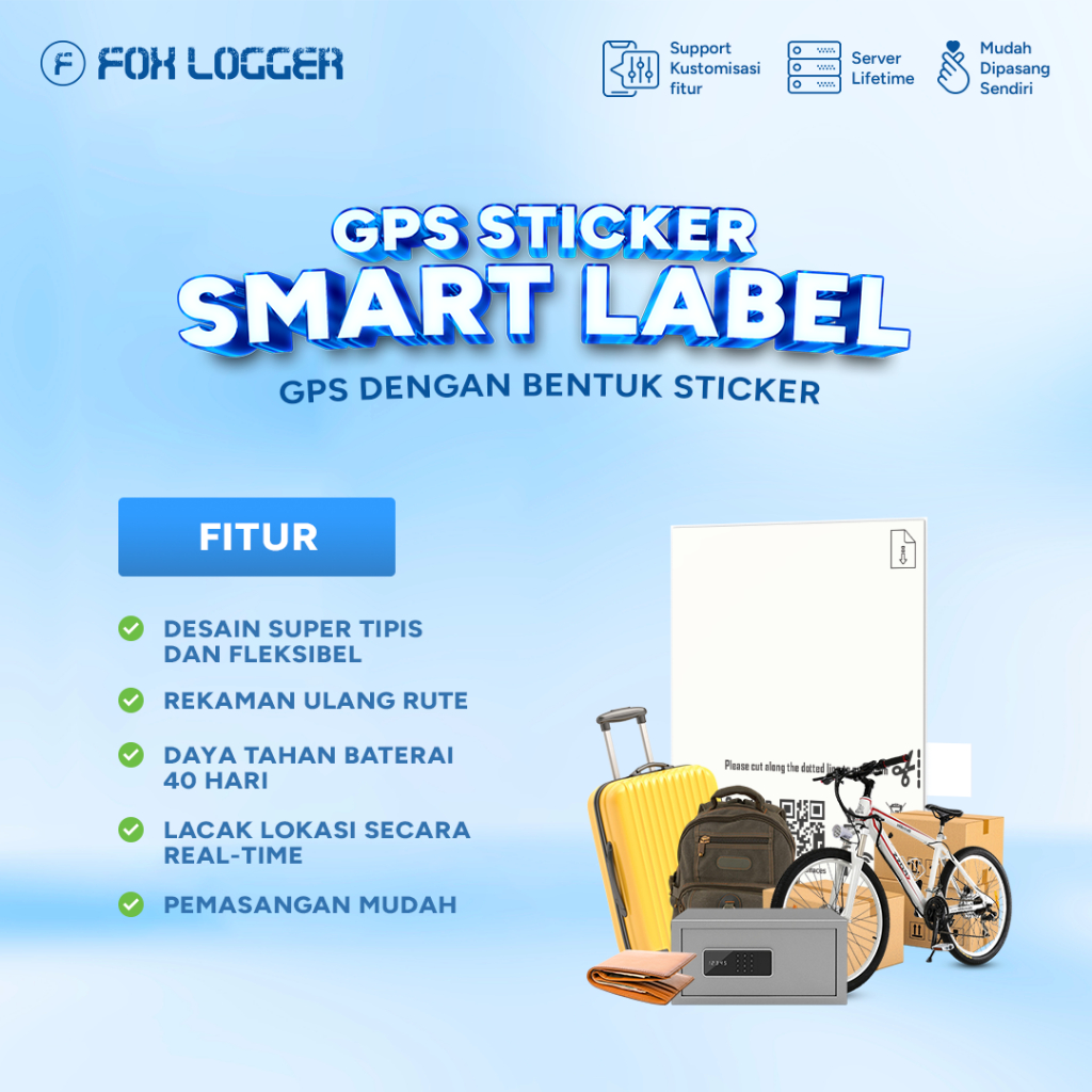 Jual FOX LOGGER GPS Tracker Smart Label Dengan Desain Super Tipis ...
