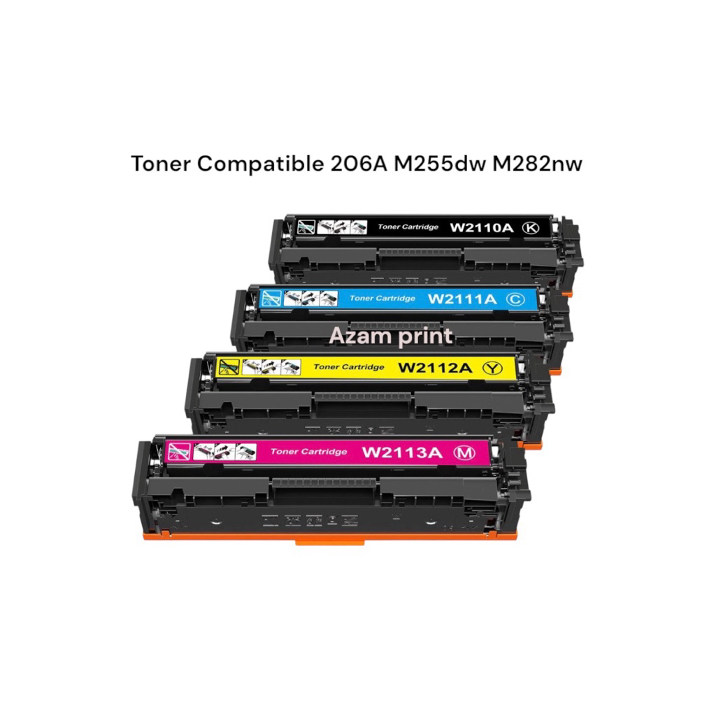 Jual Catridge Compatible W2110A W2111A W2112A W2113A - 206A M255 M282nw ...