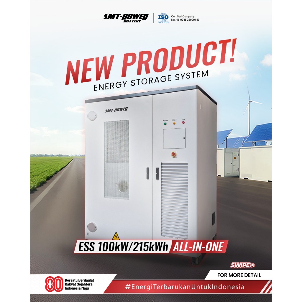 Jual Samoto lithium battery ESS 100kw / energy storage system all in ...