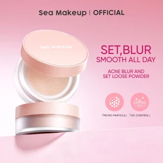 Sea Makeup Acne Blur and Set Loose Powder – Bedak Tabur Oil Control dengan Butiran Halus, Setting Powder & Powder Foundation Natural