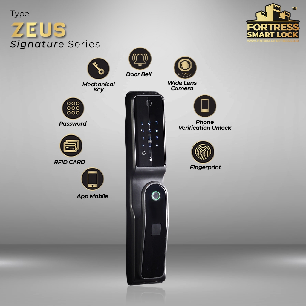 Jual FORTRESS SMARTLOCK TYPE ZEUS SMART DOOR LOCK | Shopee Indonesia