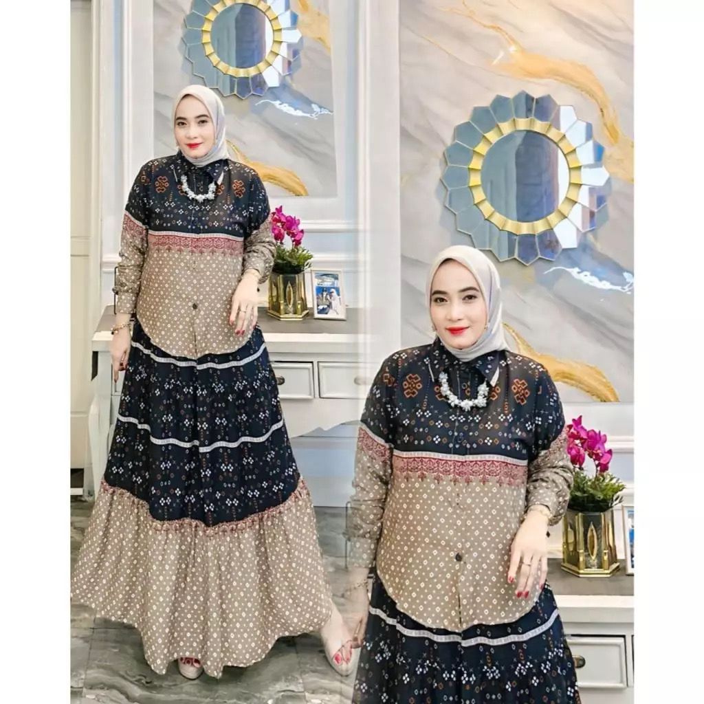 Jual Mamiya Set Rok Rayon LD 110 // One set rayon rok // setelan