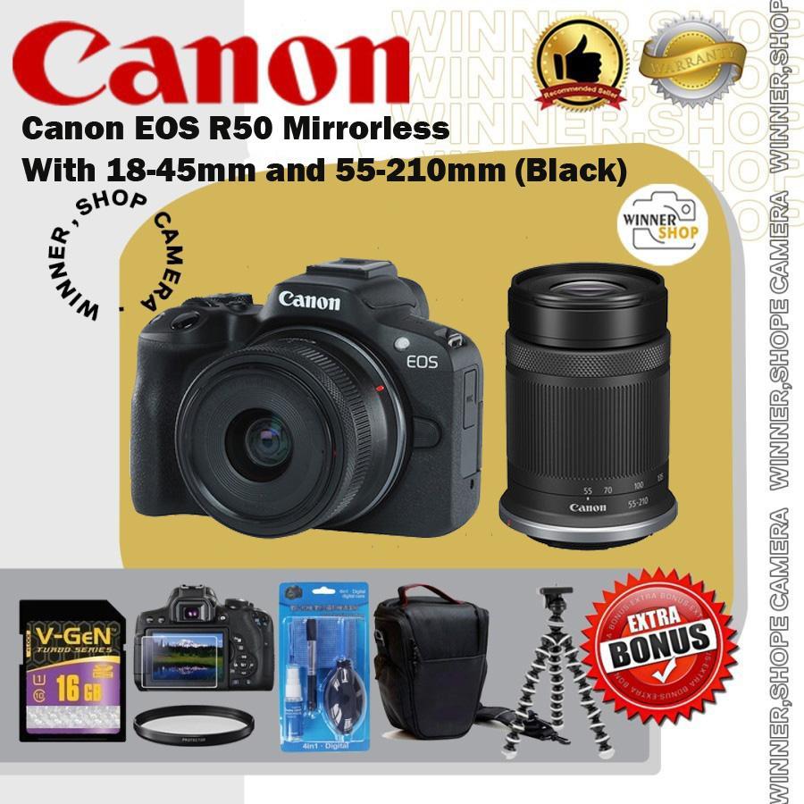 Jual Kamera Canon EOS R50 kit 18-45mm + 55-210mm Mirrorless Camera EOS ...