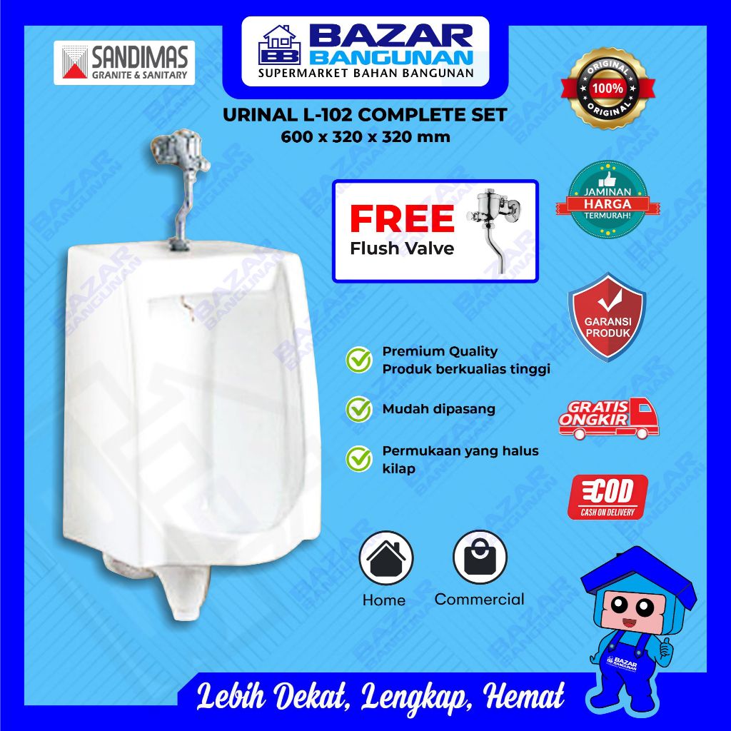 Jual Sandimas - Urinal Urinoir Closet Kloset Toilet Pria Berdiri Muslim ...