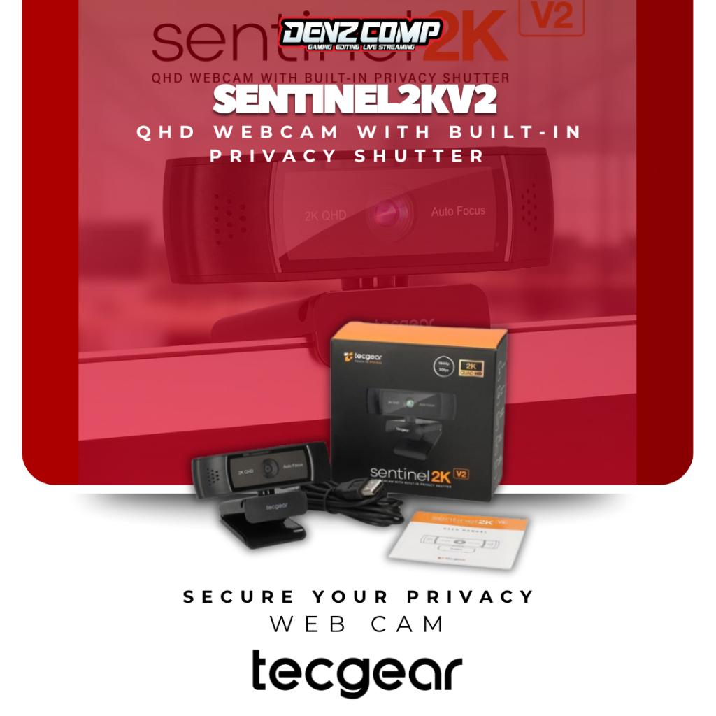 Jual Tecgear Sentinel 2K V2 QHD Resolution Web-Cam With Built-In Mic ...