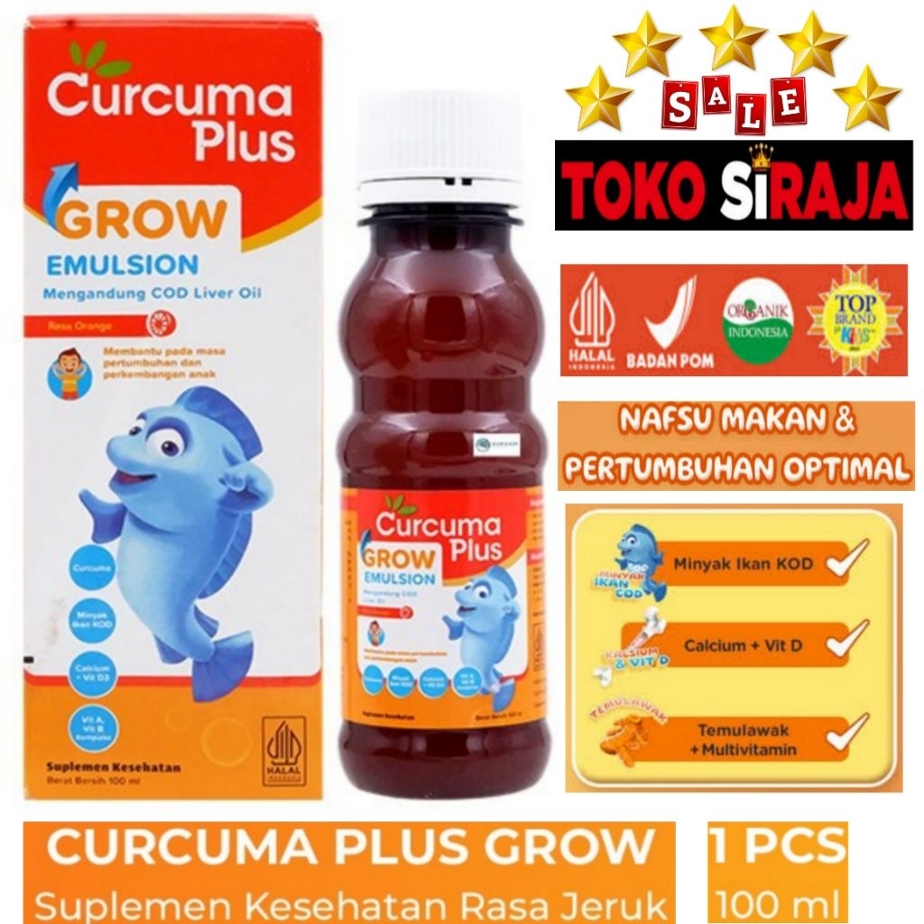 Jual CURCUMA PLUS GROW EMULSION 100 ML / SUPLEMEN KESEHATAN ...
