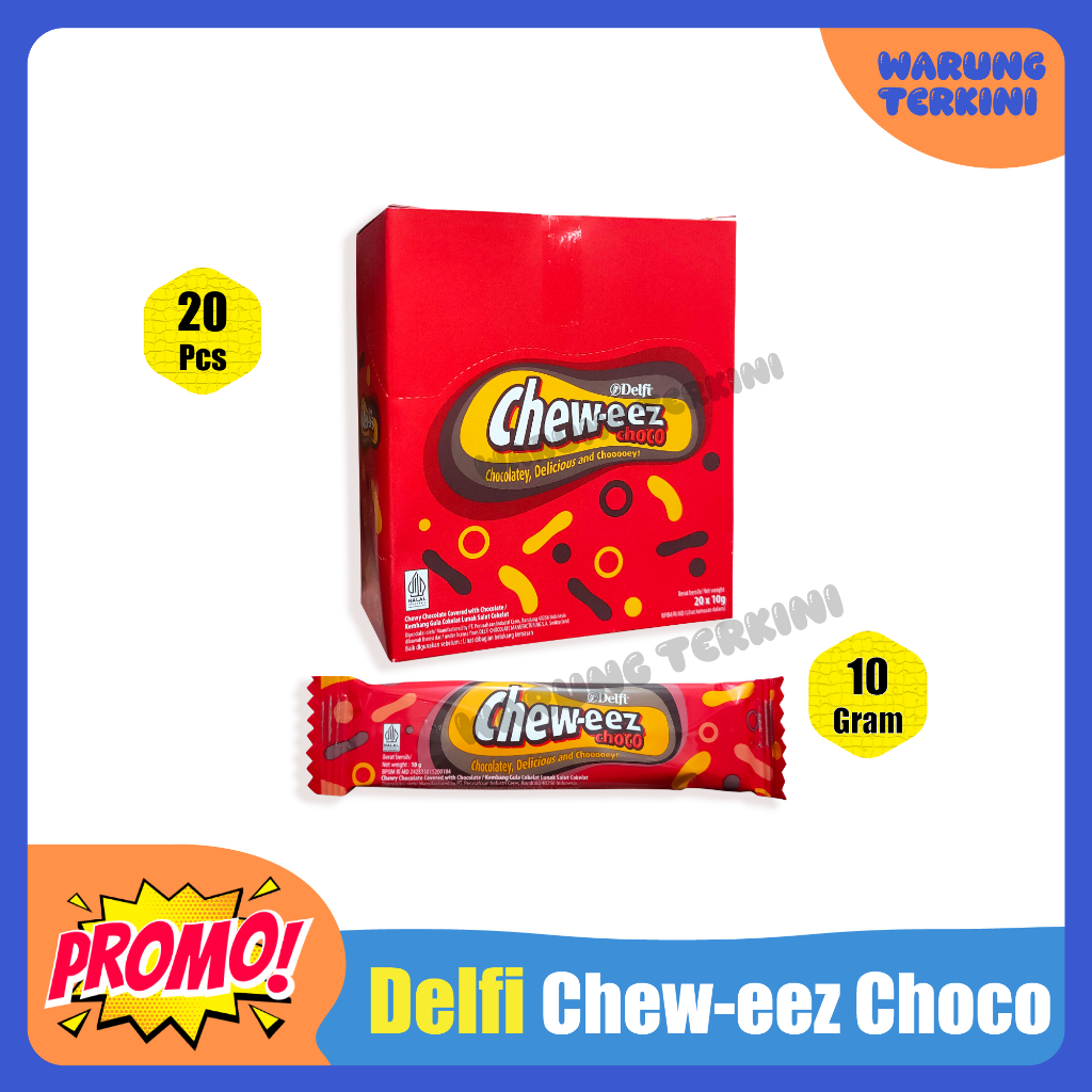 Jual Delfi Cheweez Choco 1 Box 10g | Kembang Gula Cokelat Lunak Salut ...