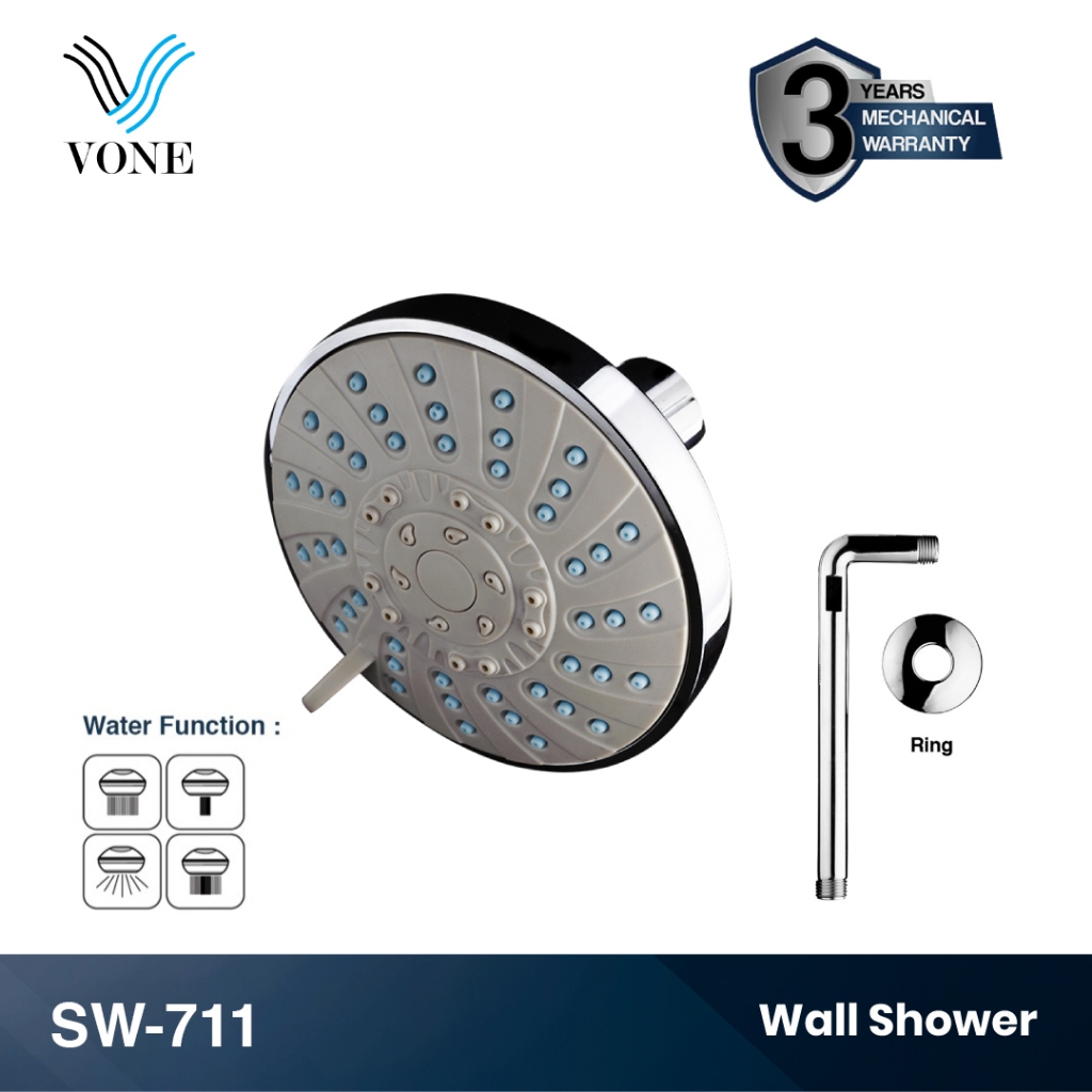 Jual VONE Shower Wall Tembok Mandi Head Kepala Tanam Bulat SW-711 ...