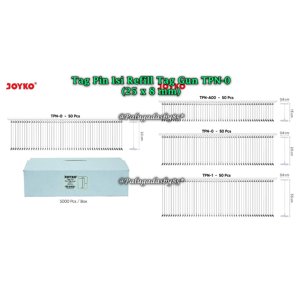 Jual (1 Set) Tag Pin JOYKO TPN-1 TPN-0 TPN-A00 / Tag Pin Isi Refill Tag ...