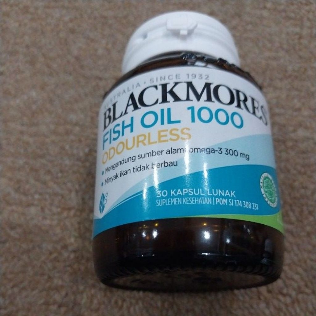 Jual Blackmores Fish Oil Odourless 1000mg isi 30 minyak ikan