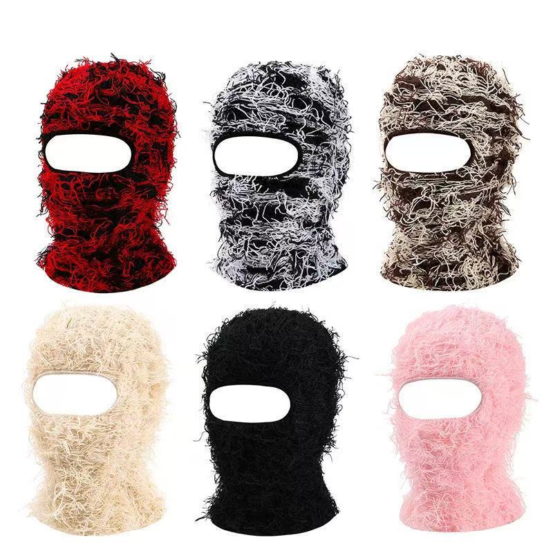 Jual Masker rajut lubang tunggal pesta lucu akrilik wol balaclava luar ...