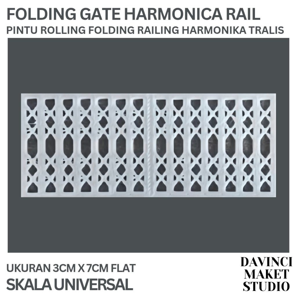 Jual Pintu Rail Harmonika Miniatur Gerbang Besi Toko Pla - Folding ...